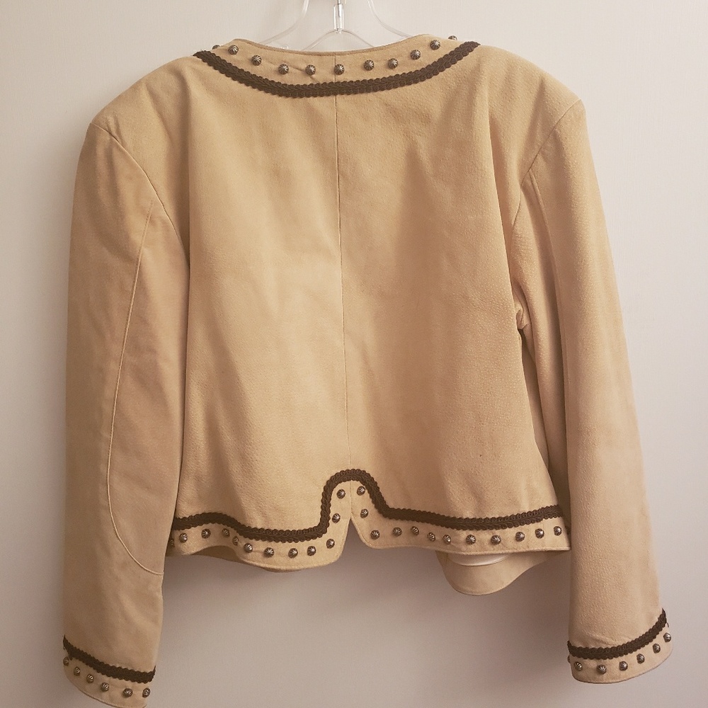 Tony Lama Yellow Suede Jacket - Picture 2 of 4